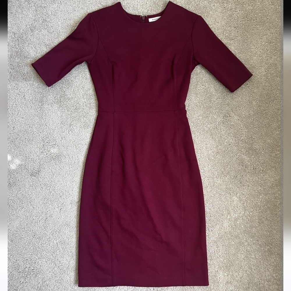 Babaton Rich Burgendy Midi Dress